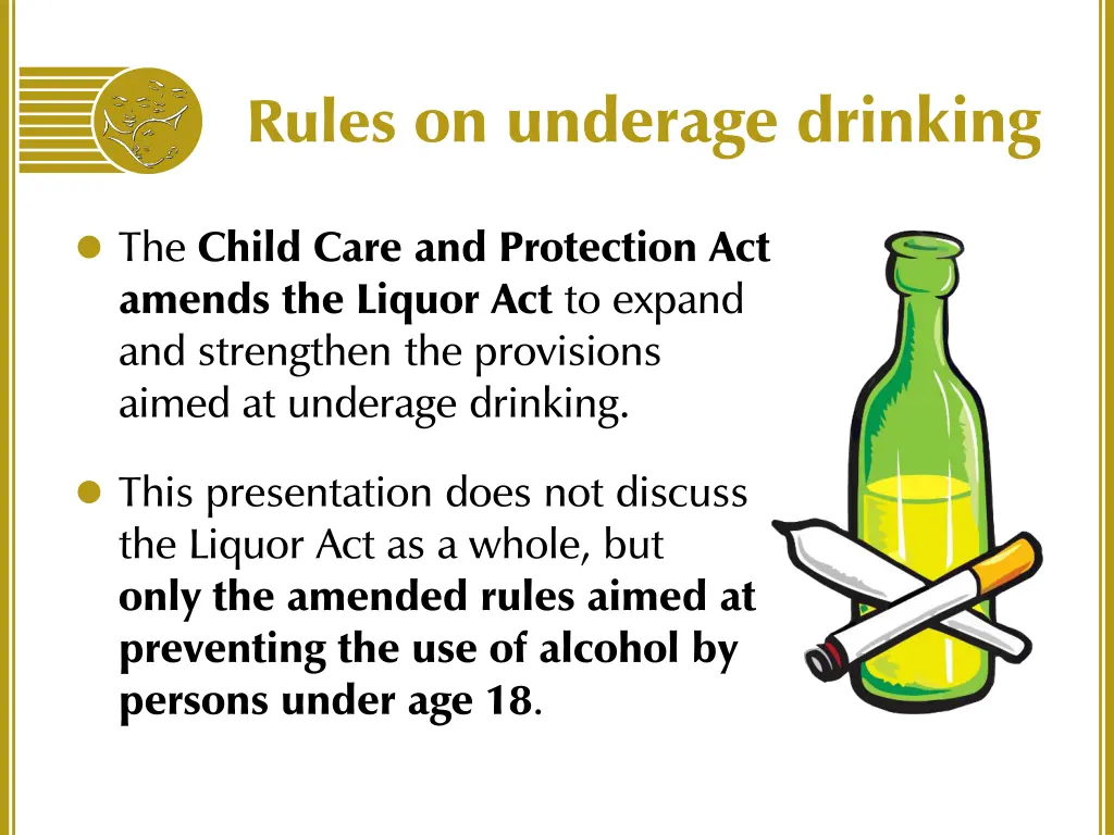 rules on underage drinking