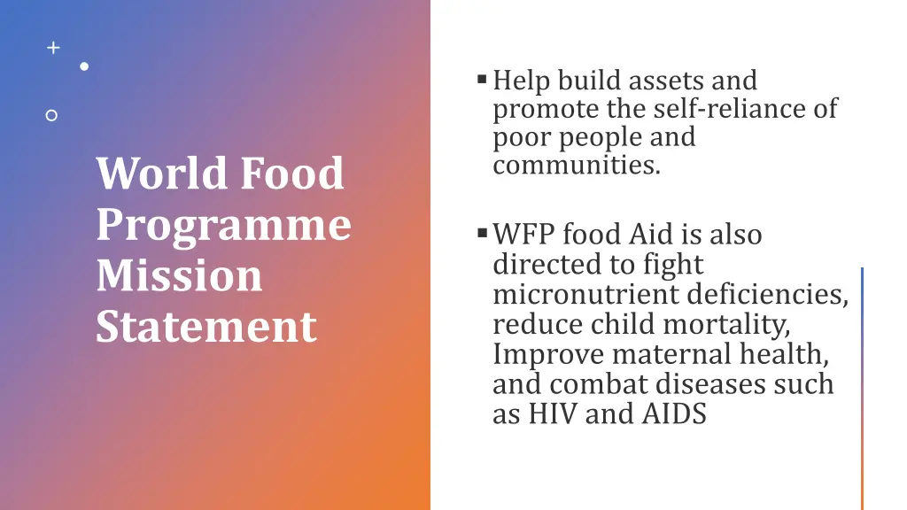 world food programme mission statement 1