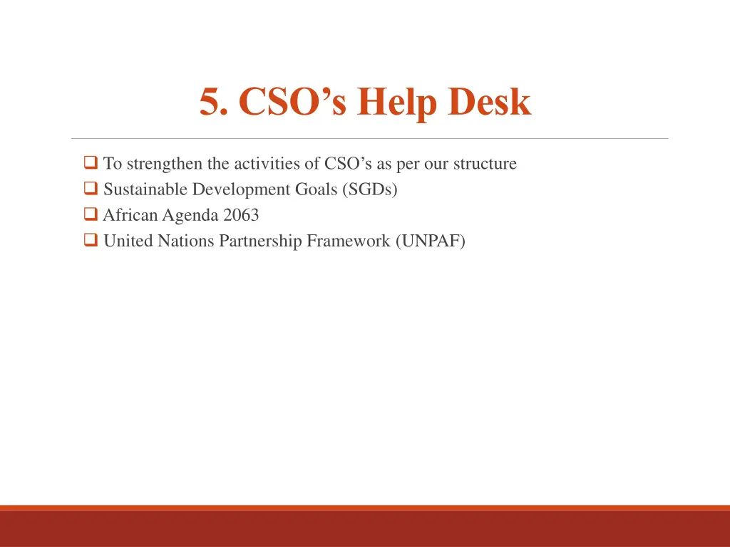 5 cso s help desk