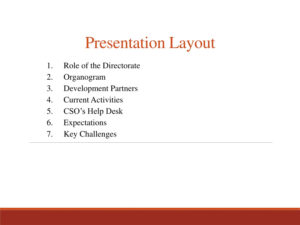 presentation layout