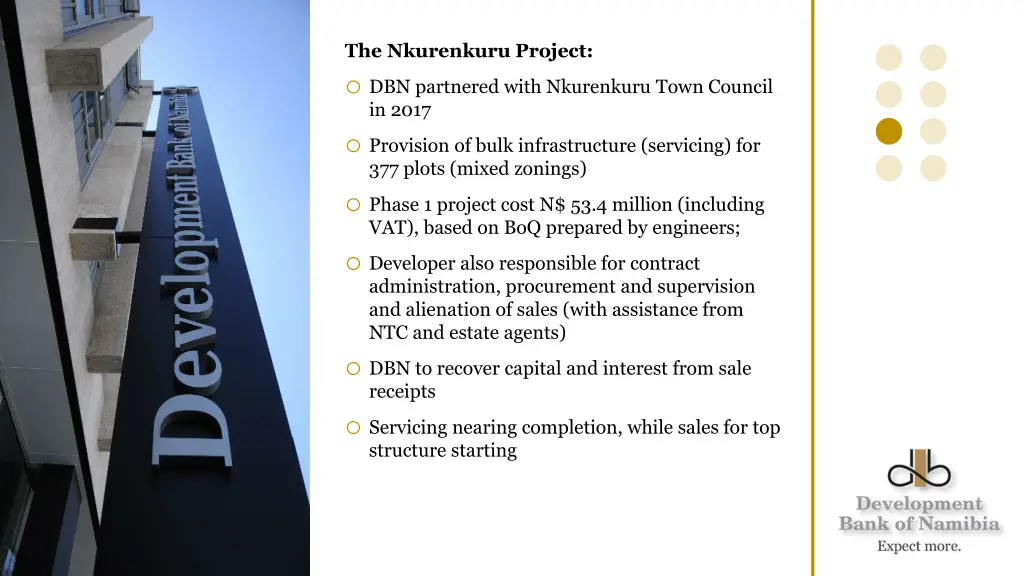 the nkurenkuru project o dbn partnered with