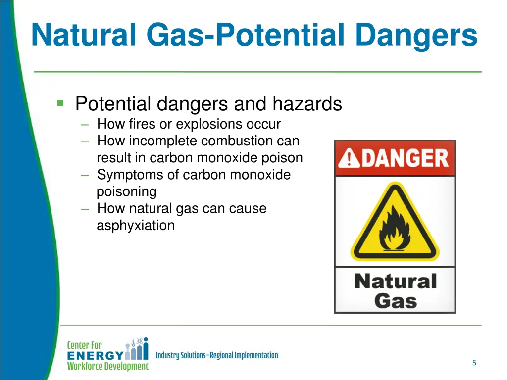 natural gas potential dangers