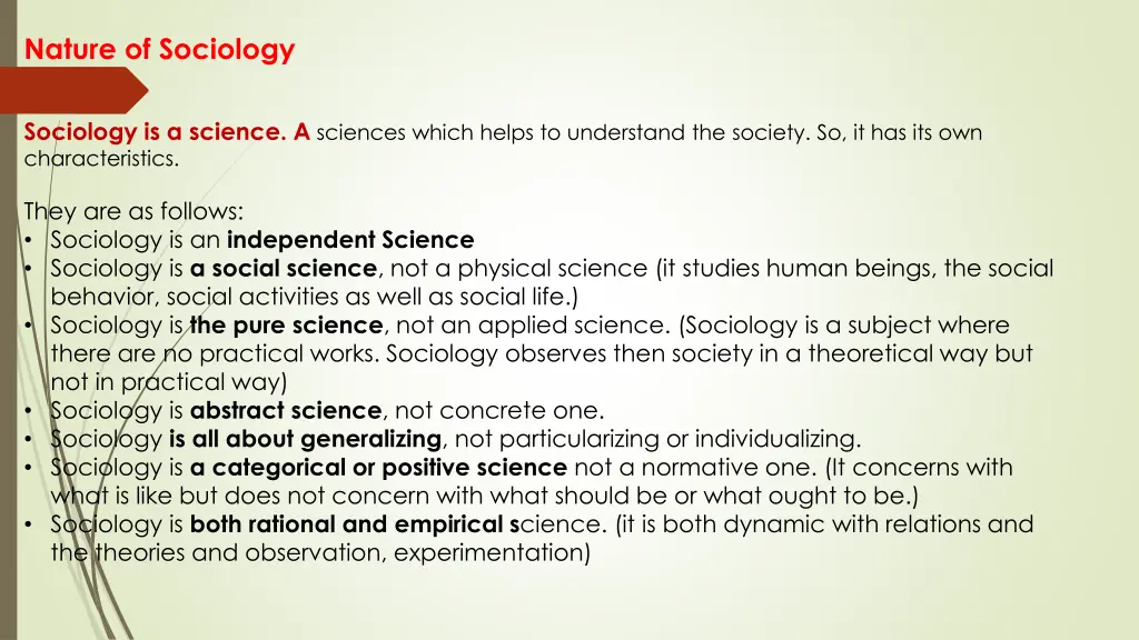 nature of sociology 1