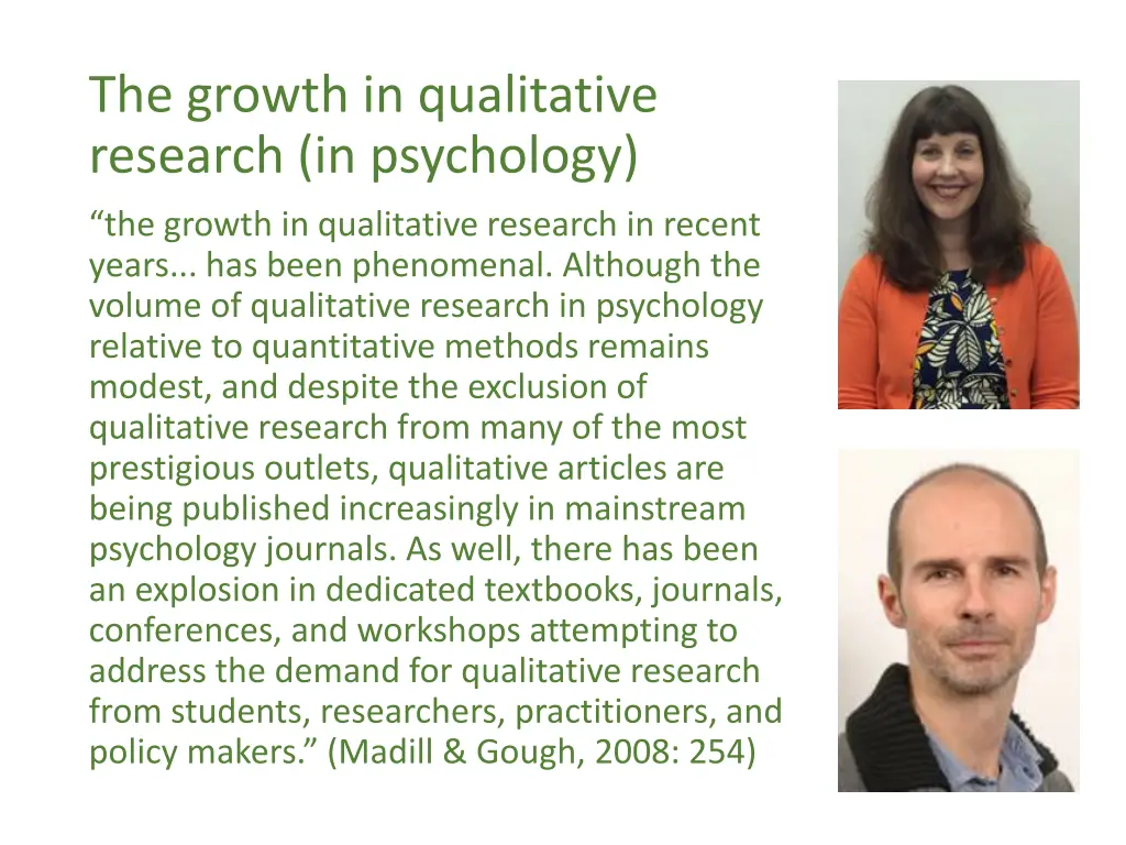 the growth in qualitative research in psychology