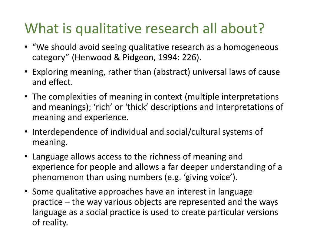 what is qualitative research all about we should