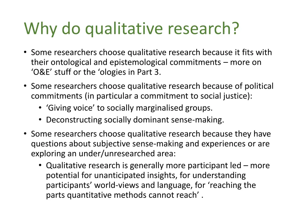 why do qualitative research