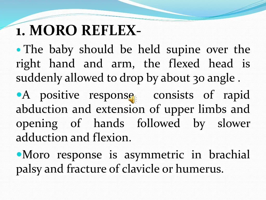 1 moro reflex