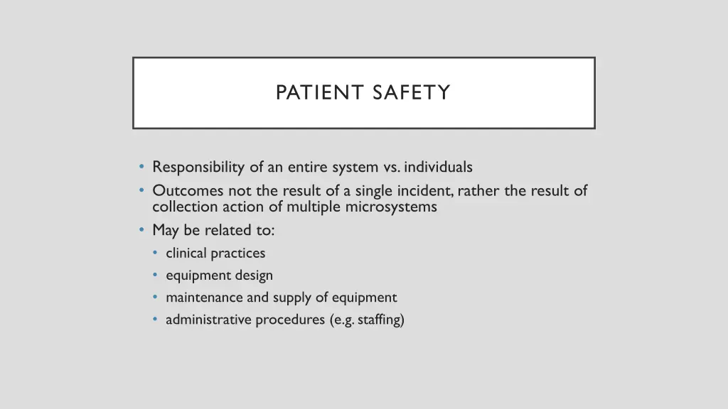 patient safety