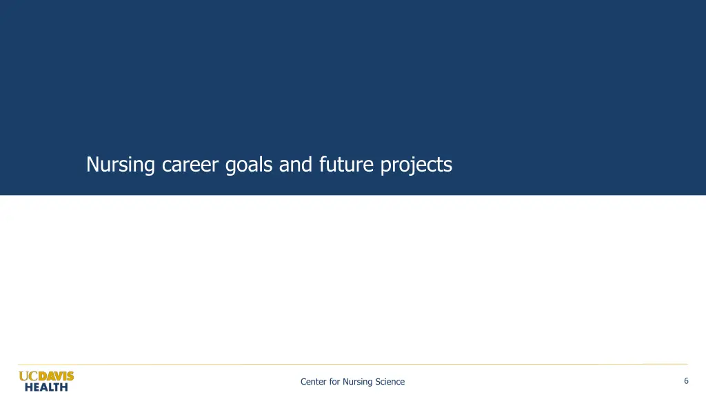 nursing career goals and future projects