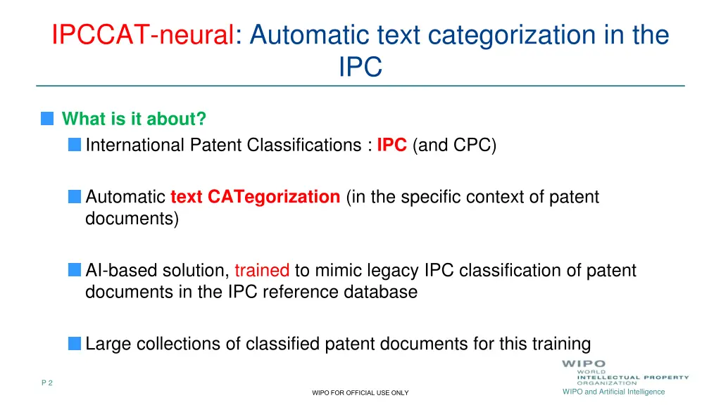 ipccat neural automatic text categorization