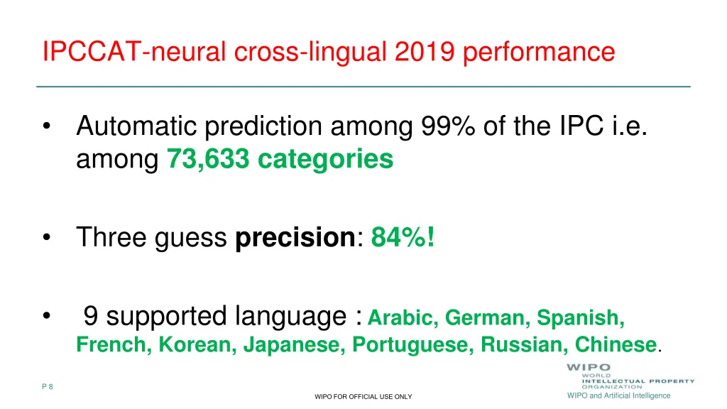 ipccat neural cross lingual 2019 performance