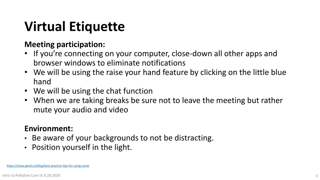 virtual etiquette