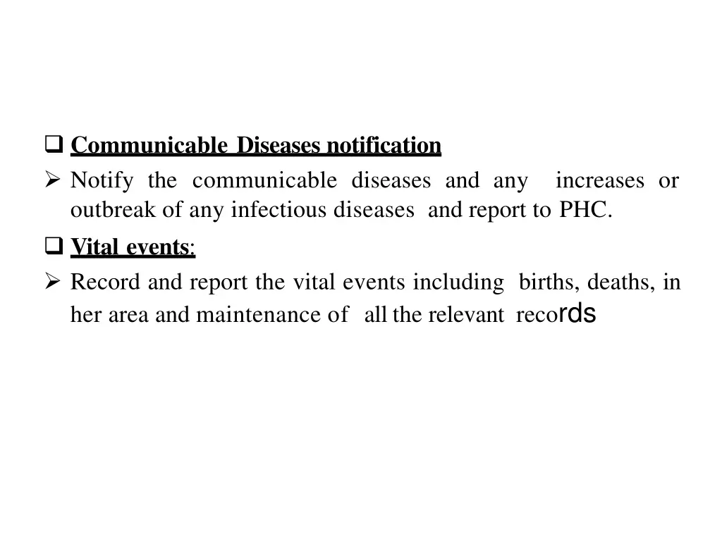 communicable diseases notification notify