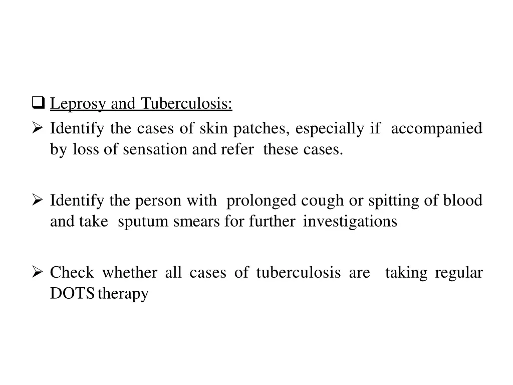 leprosy and tuberculosis identify the cases