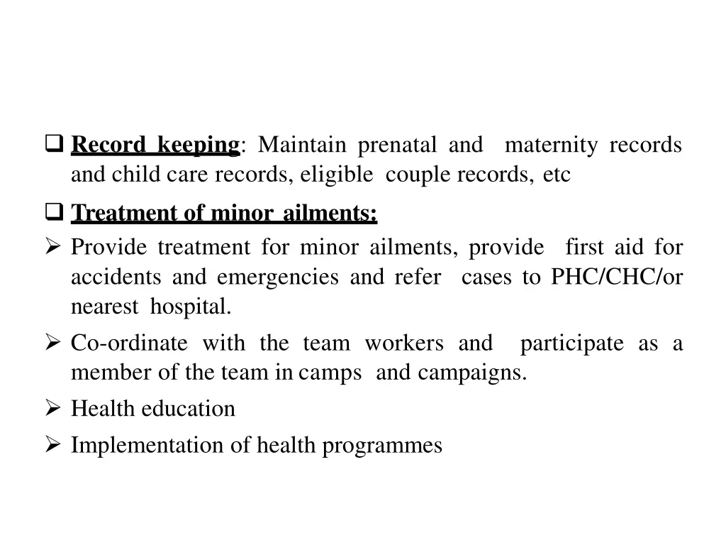 record keeping maintain prenatal and maternity