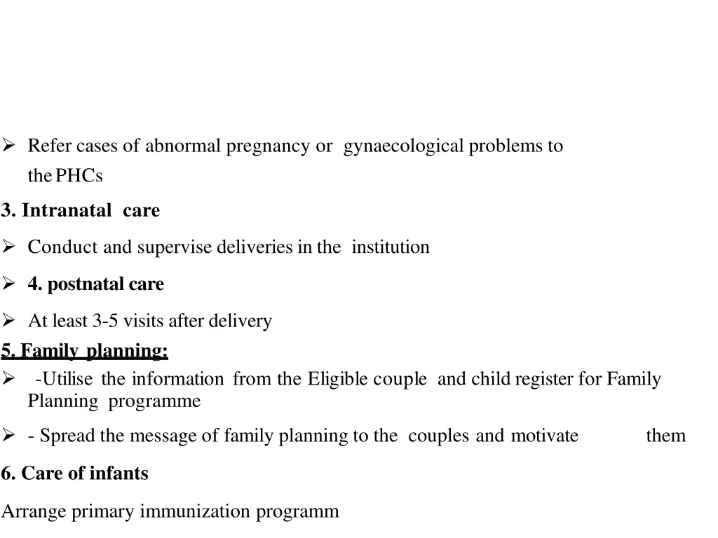 refer cases of abnormal pregnancy