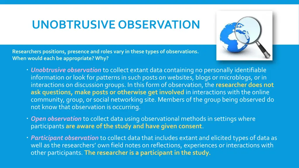 unobtrusive observation