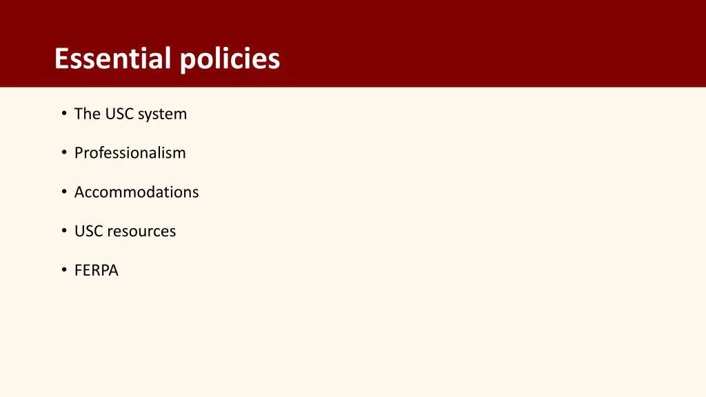 essential policies 1