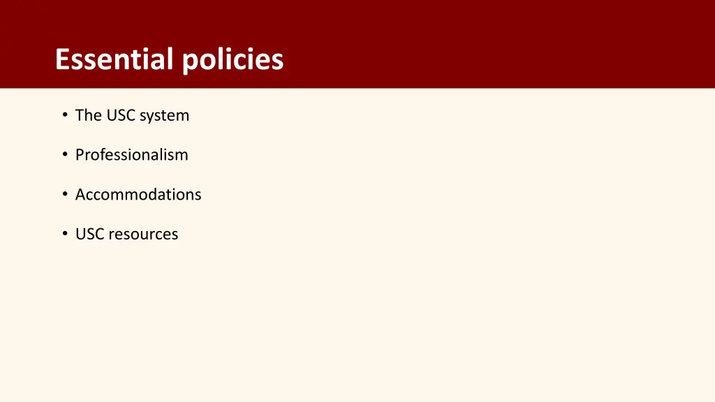 essential policies