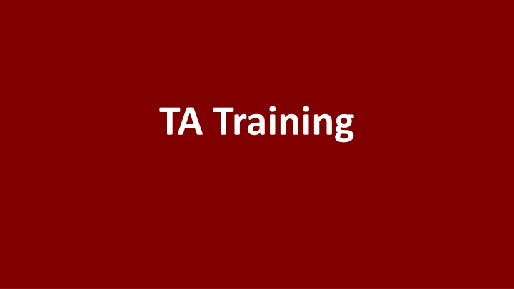 ta training