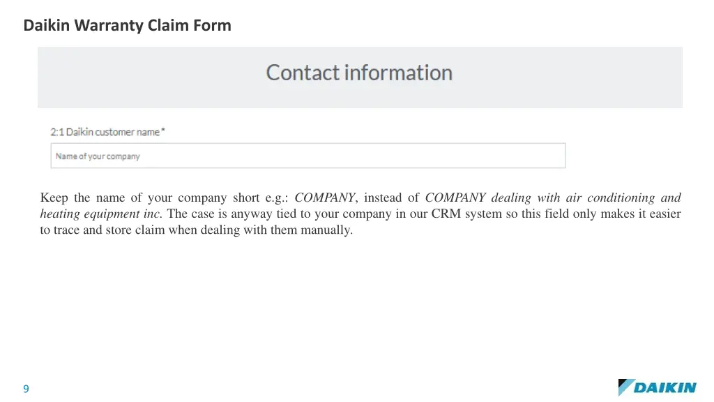 daikin warranty claim form 4