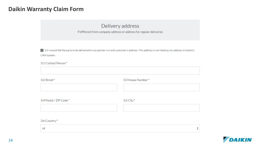 daikin warranty claim form 8