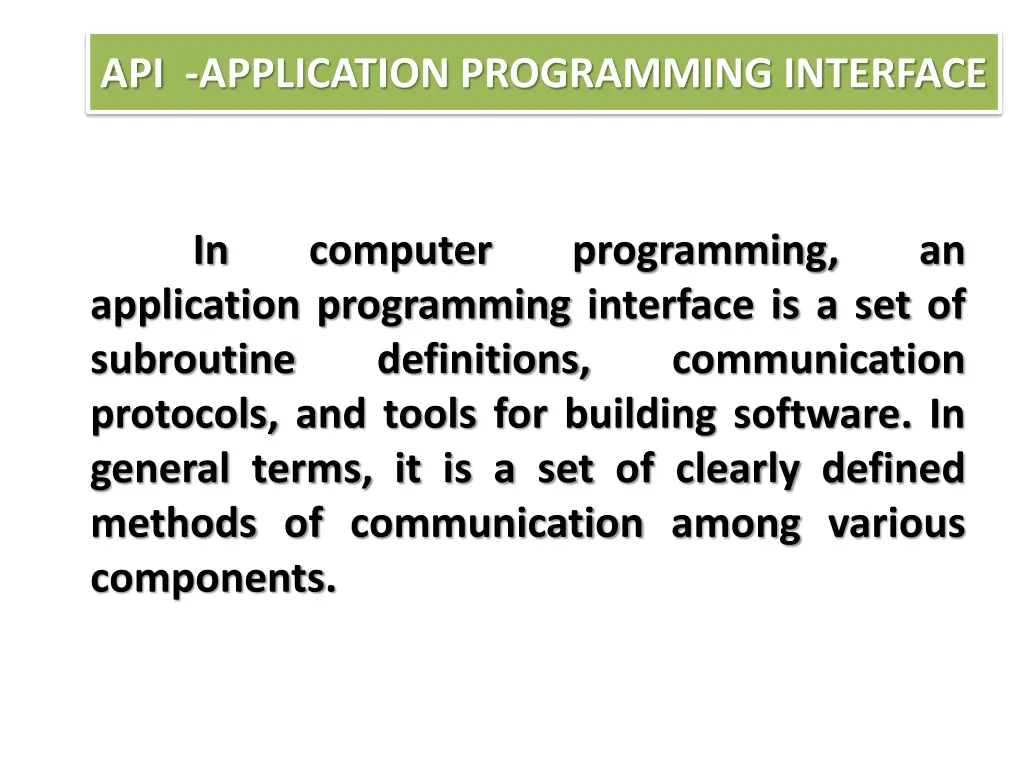 api application programming interface 1