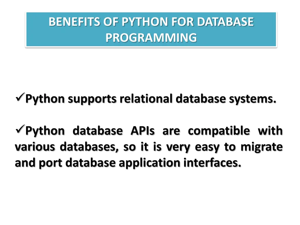 benefits of python for database programming 3