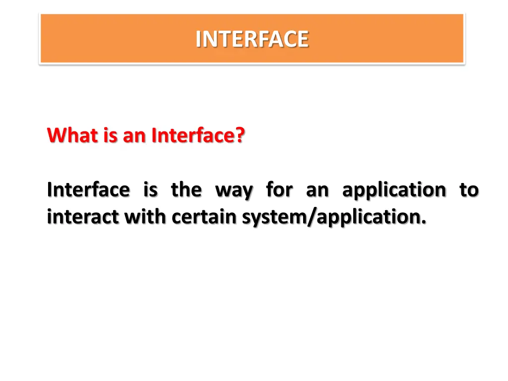 interface 1