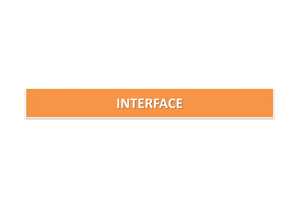 interface