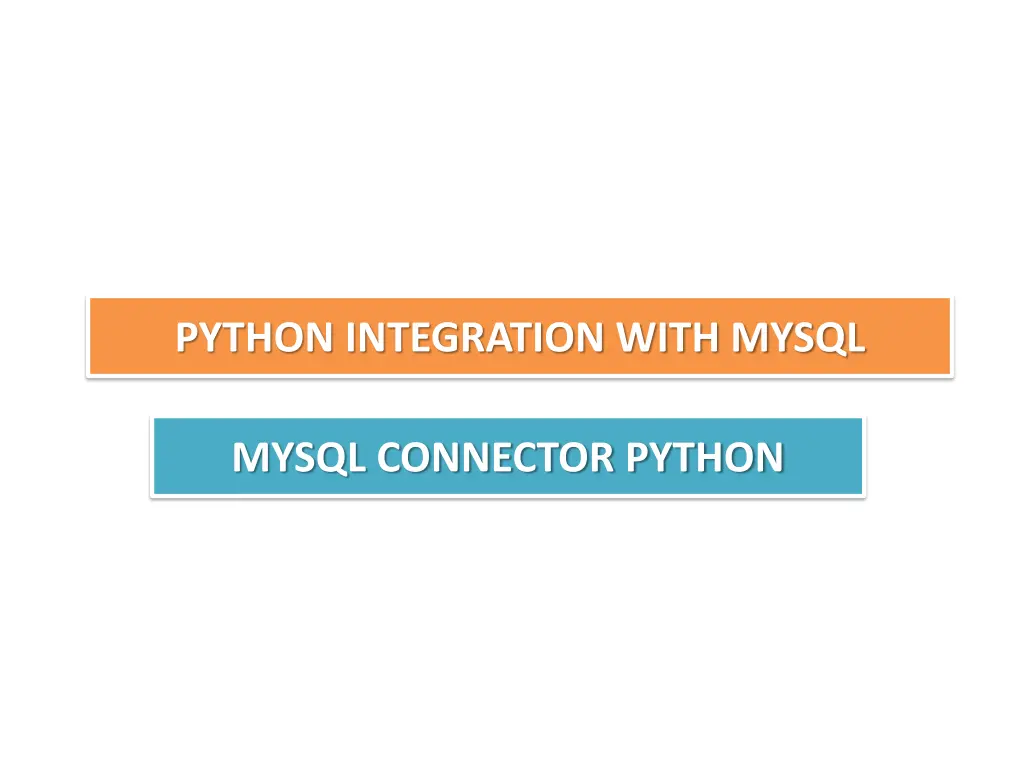 python integration with mysql 6