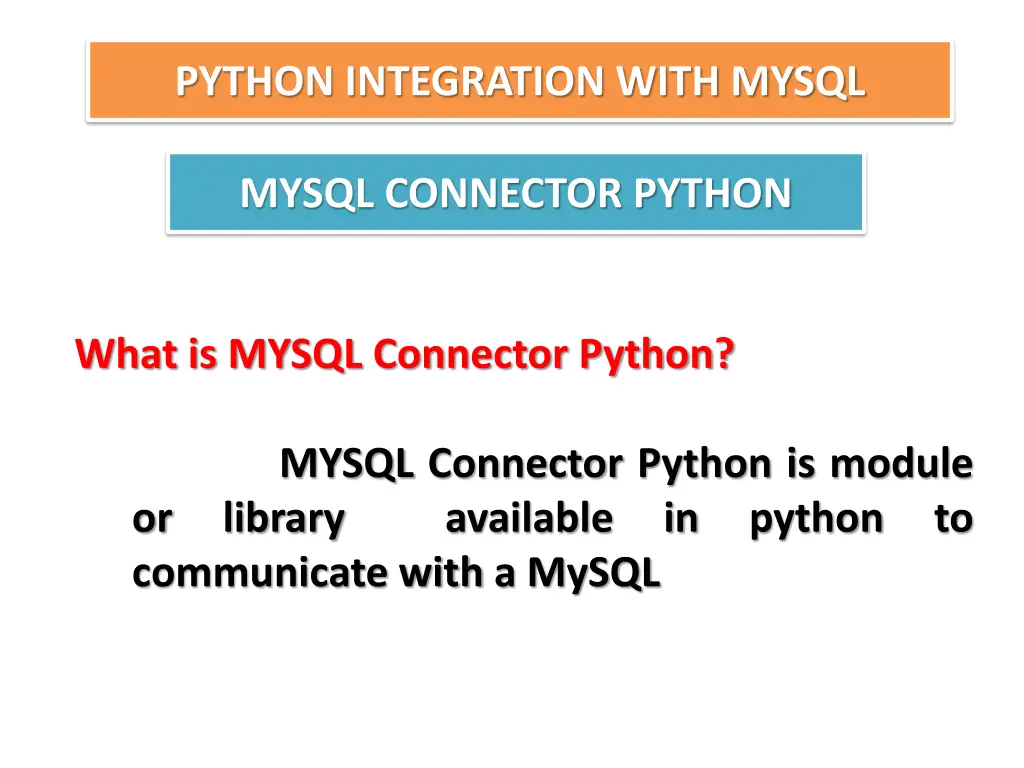 python integration with mysql 7