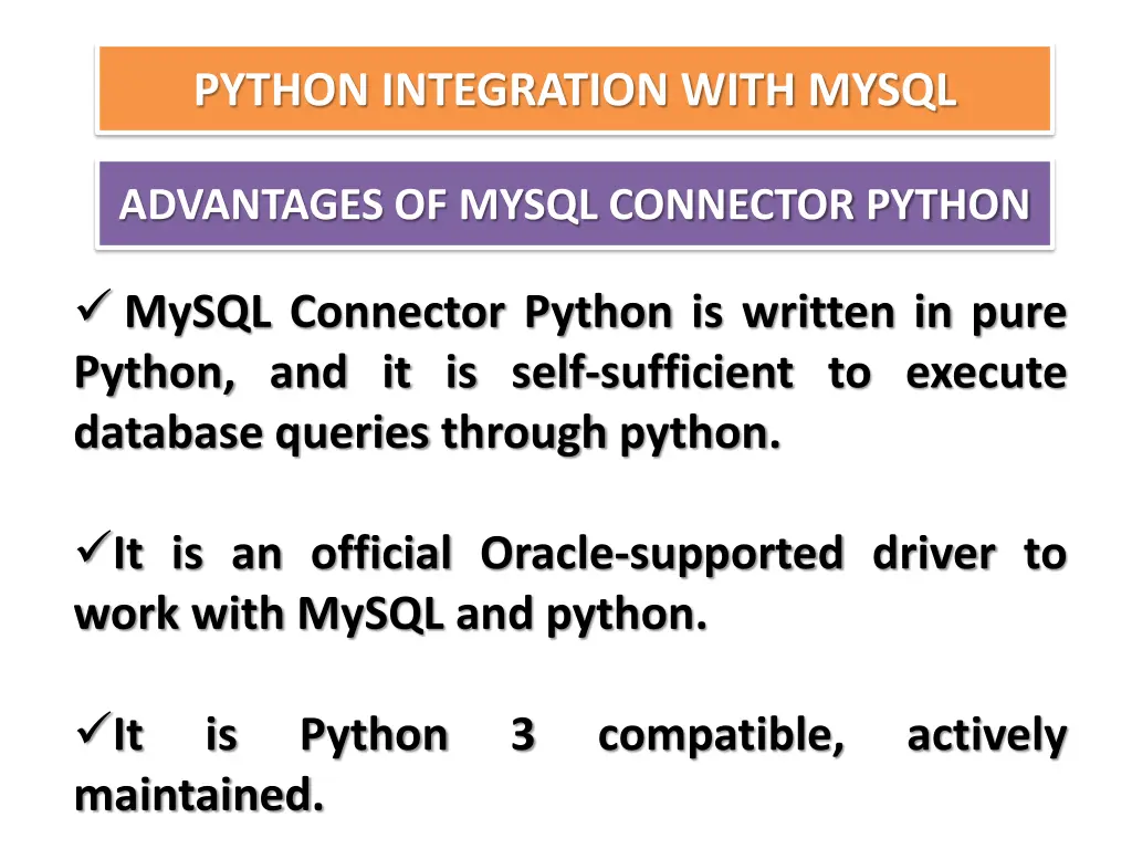 python integration with mysql 9