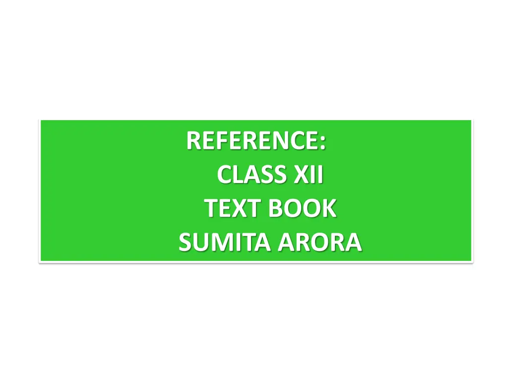 reference class xii text book sumita arora