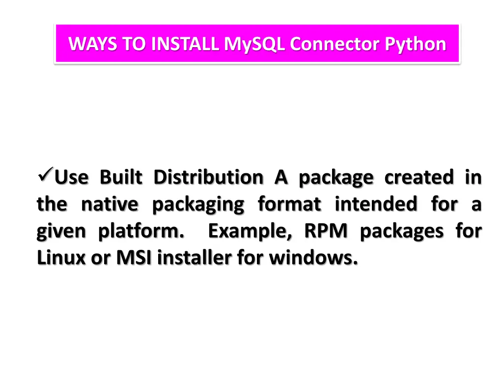 ways to install mysql connector python 2