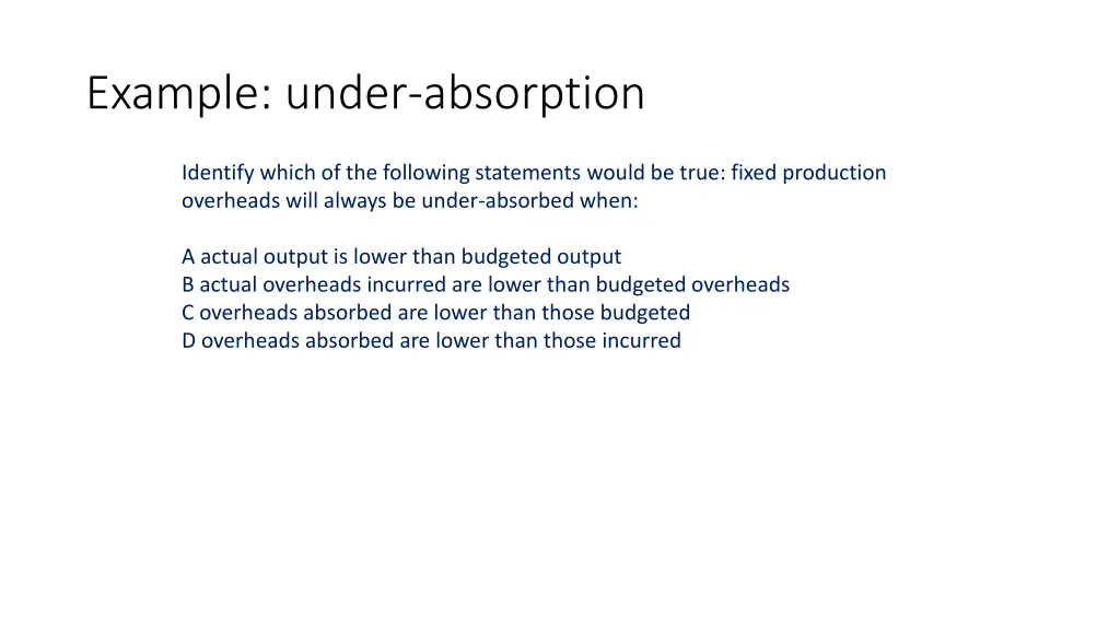 example under absorption