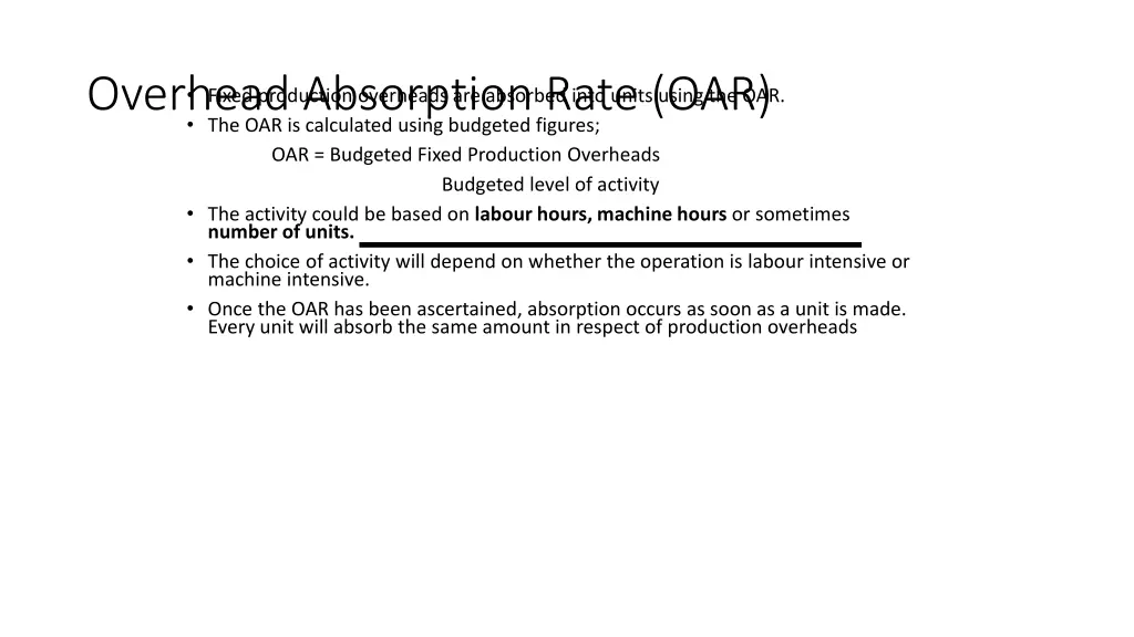 overhead absorption rate