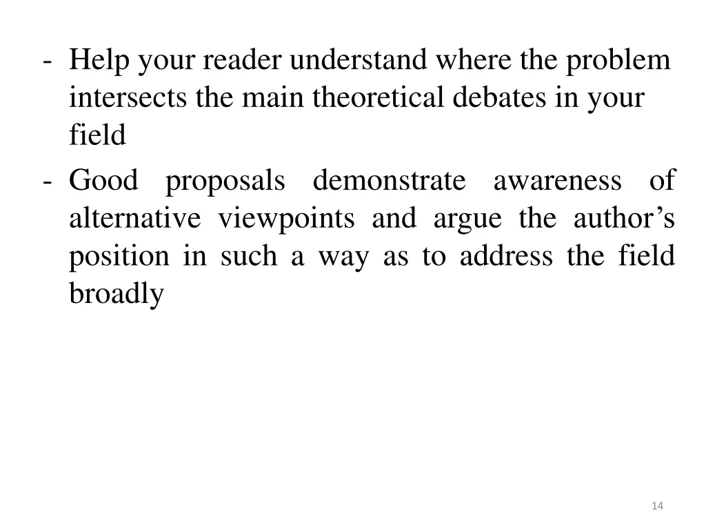 help your reader understand where the problem