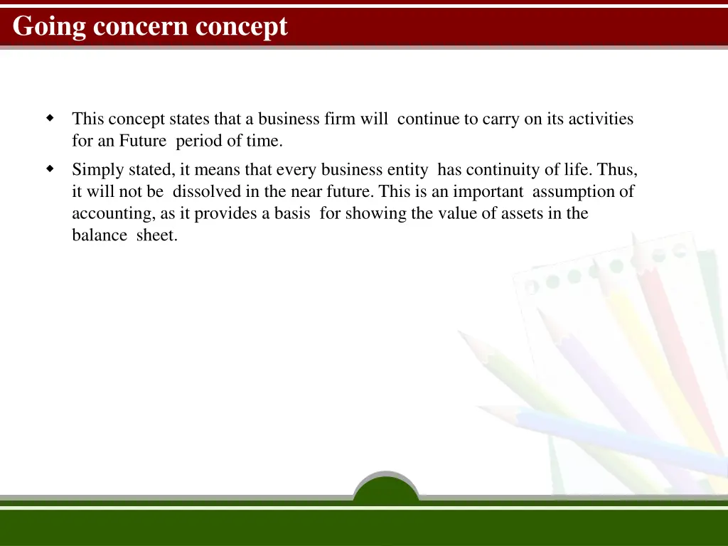 going concern concept