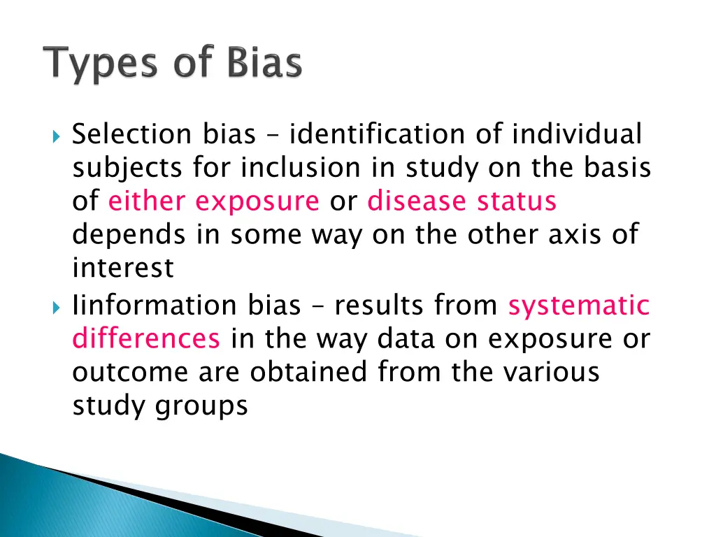 selection bias identification of individual