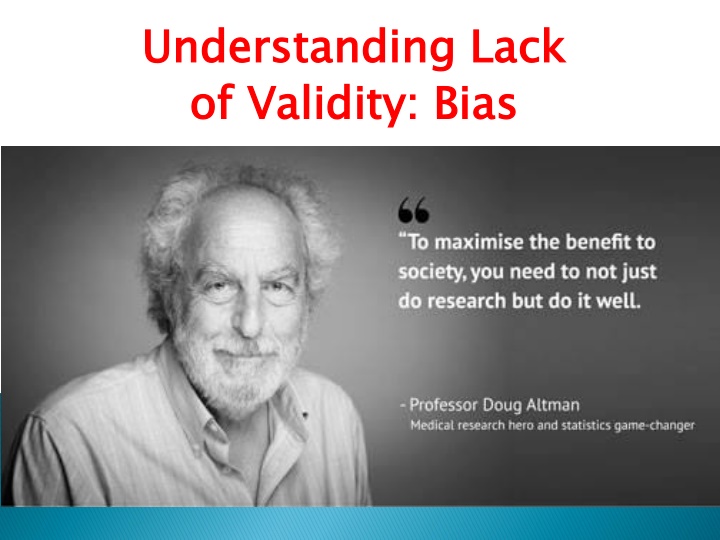 understanding lack of validity bias