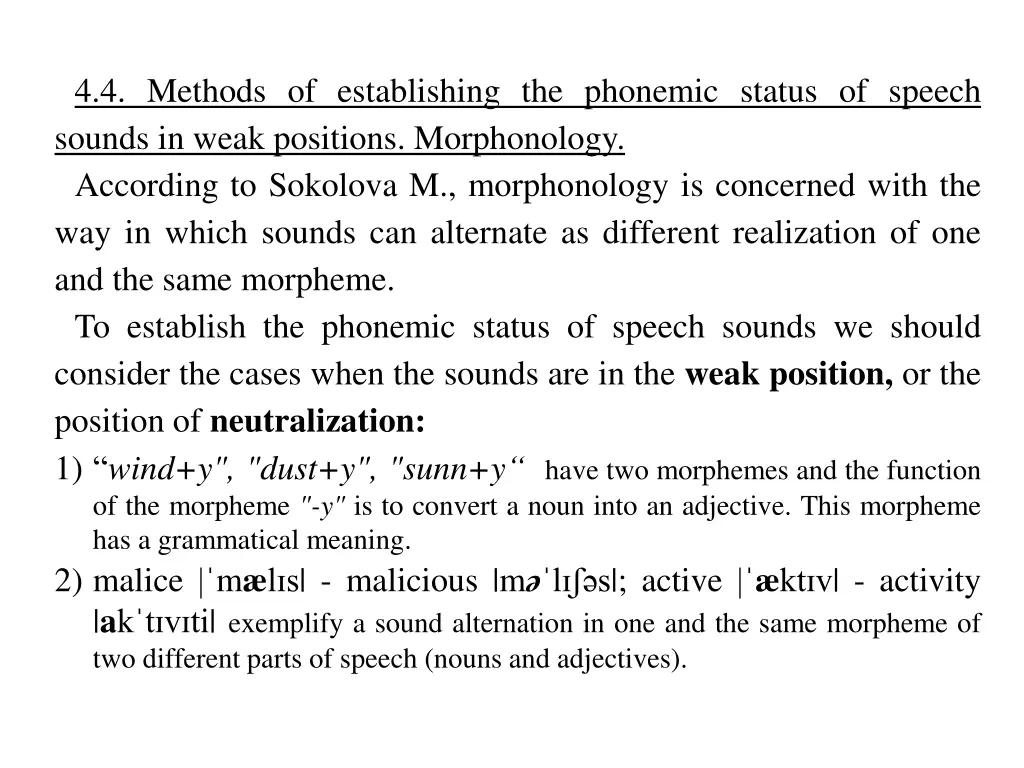 4 4 methods of establishing the phonemic status