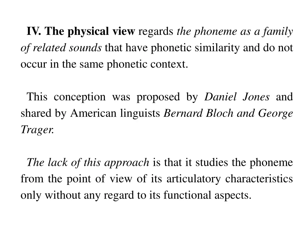 iv the physical view regards the phoneme