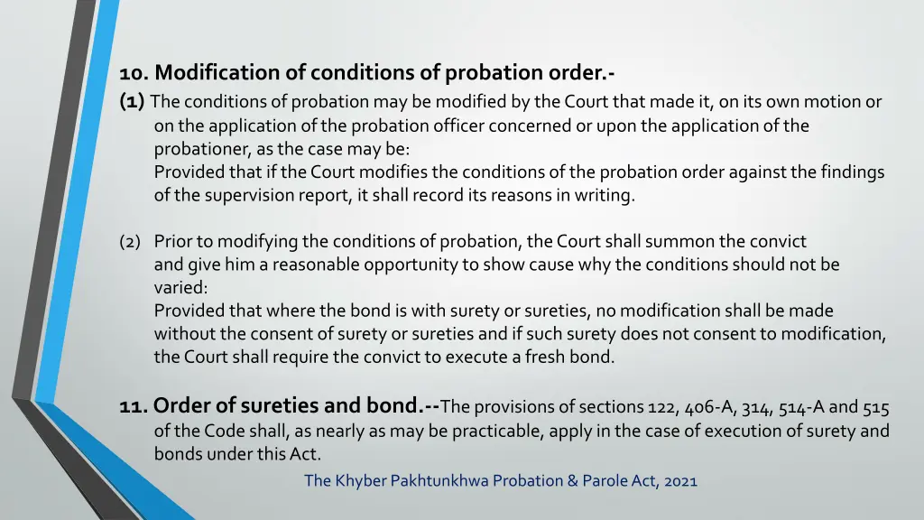 10 modification of conditions of probation order