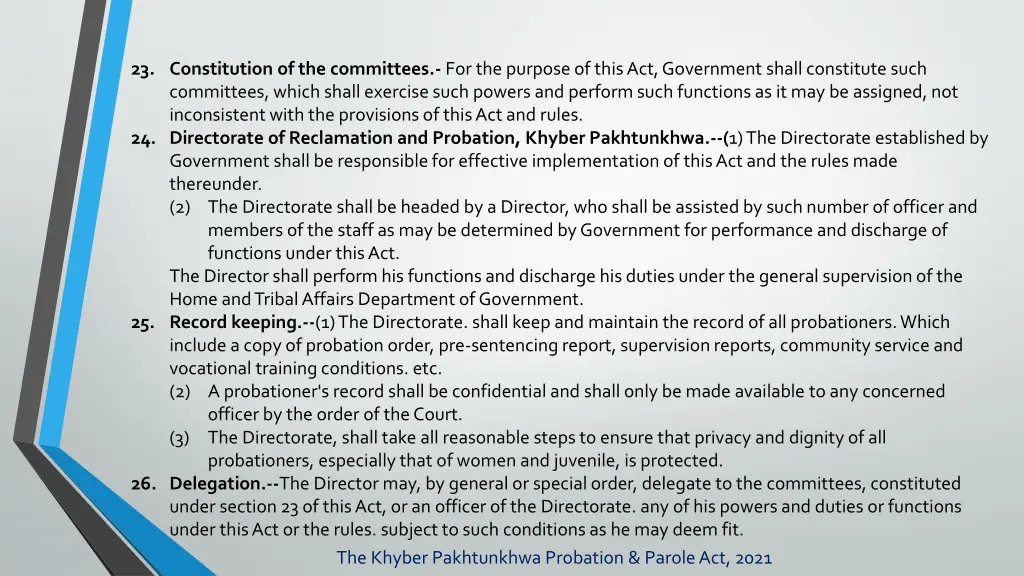 23 constitution of the committees for the purpose