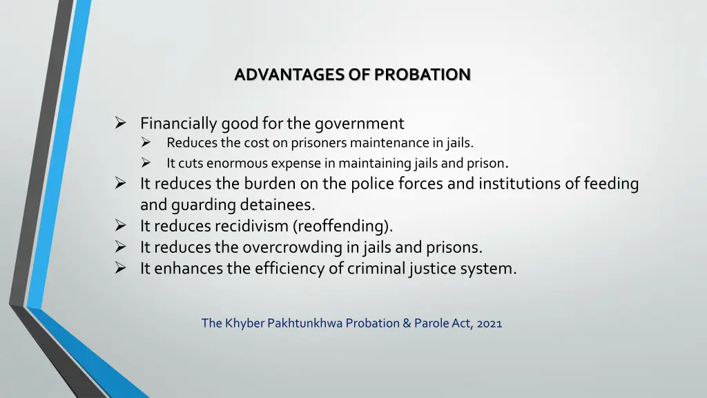 advantages of probation