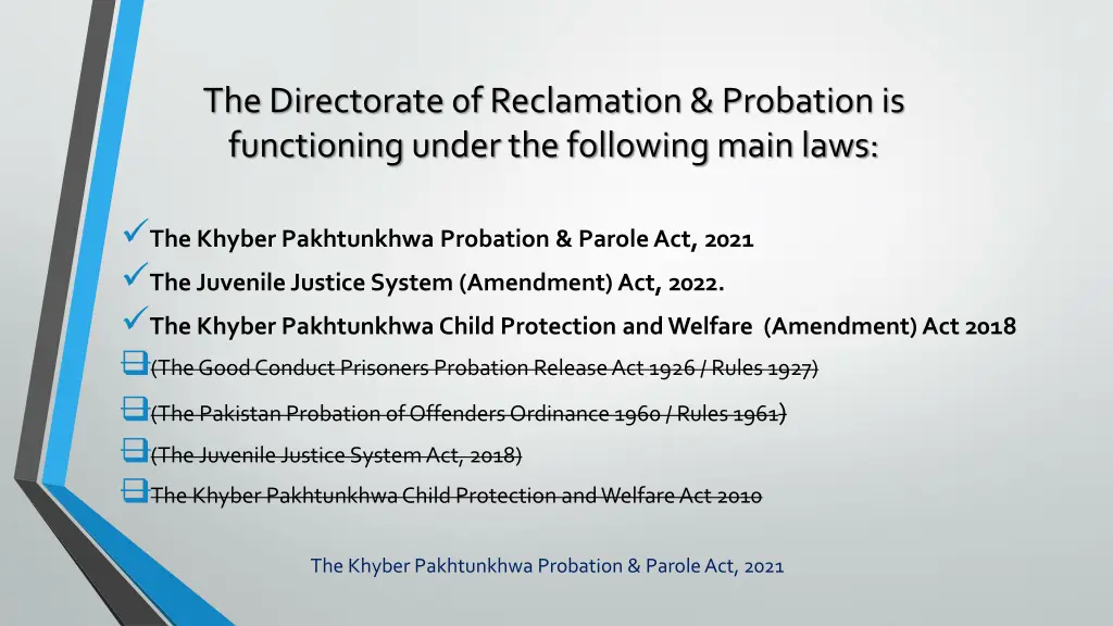 the directorate 0f reclamation probation