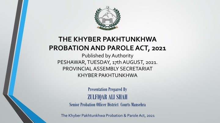 the khyber pakhtunkhwa probation and parole