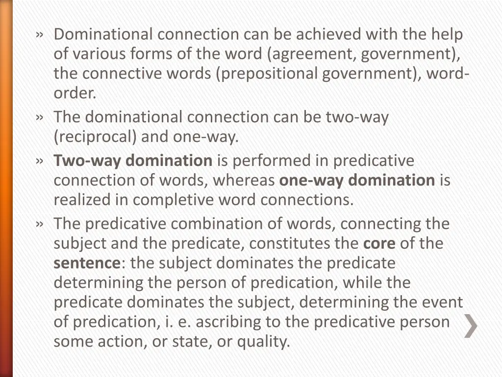 dominational connection can be achieved with