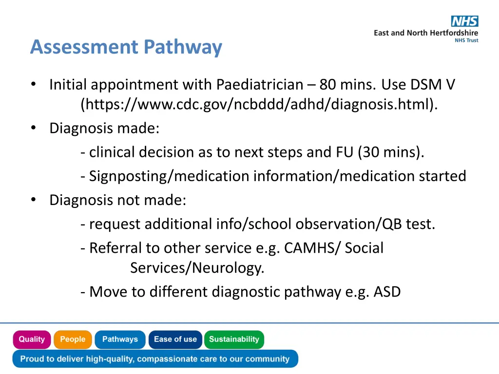 assessment pathway